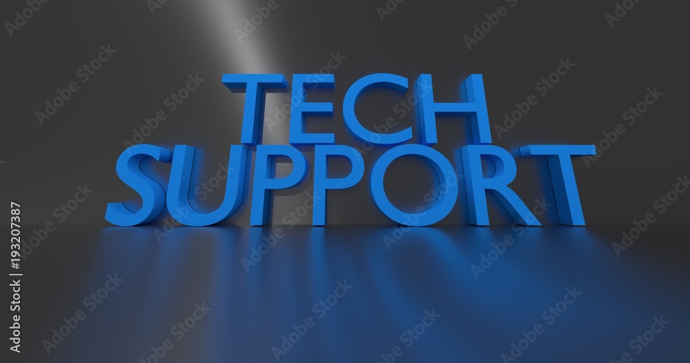 Tech support words in 3d space