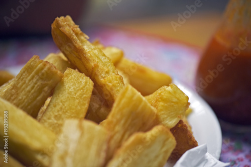 Bar food: fried manioc