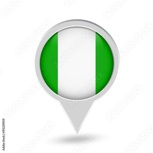 Free Download Nigeria Flag Round Pin Icon - GFXLoad