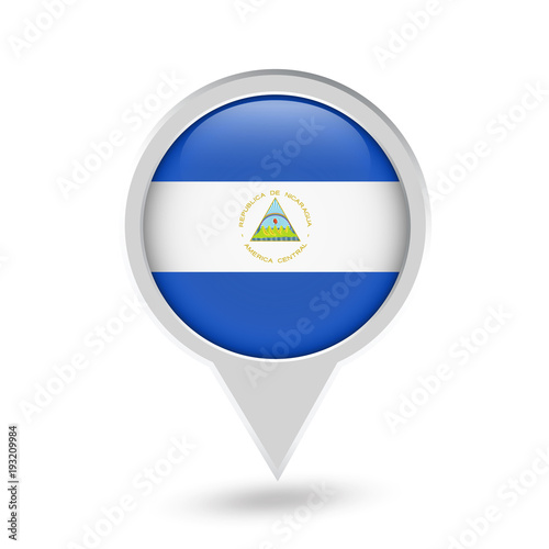 Nicaragua Flag Round Pin Icon Free Download Nicaragua Flag Round Pin Icon - GFXLoad