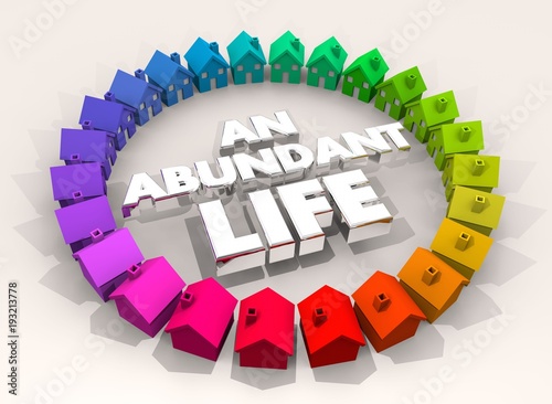 Slika na platnu An Abundant Life Home Comfortable Living 3d Illustration