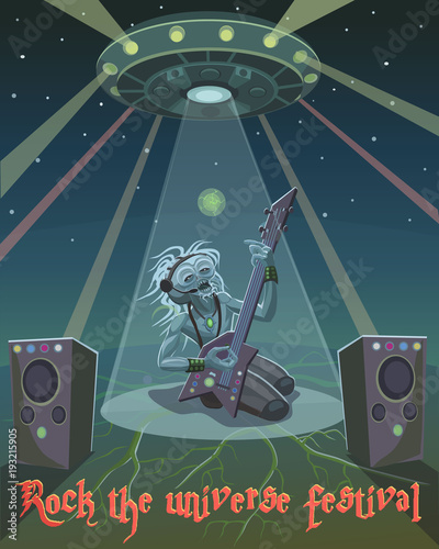 Rock the universe festival singing alien/ Rock musician alien alien came to the festival universe to show their abilities in music and in the performance of the voice!
