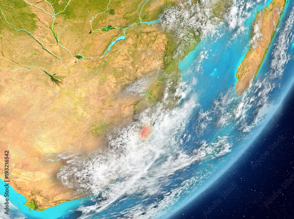 Swaziland from space