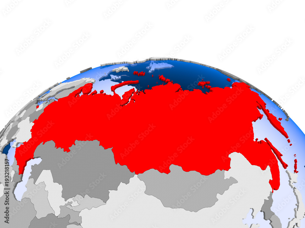 Fototapeta premium Canada on political globe