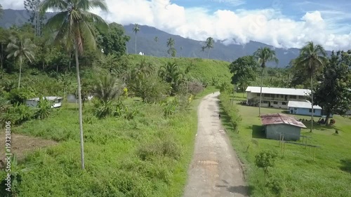 Wallpaper Mural A birds eye view shot of mountains and trees. Camera moves forward Torontodigital.ca