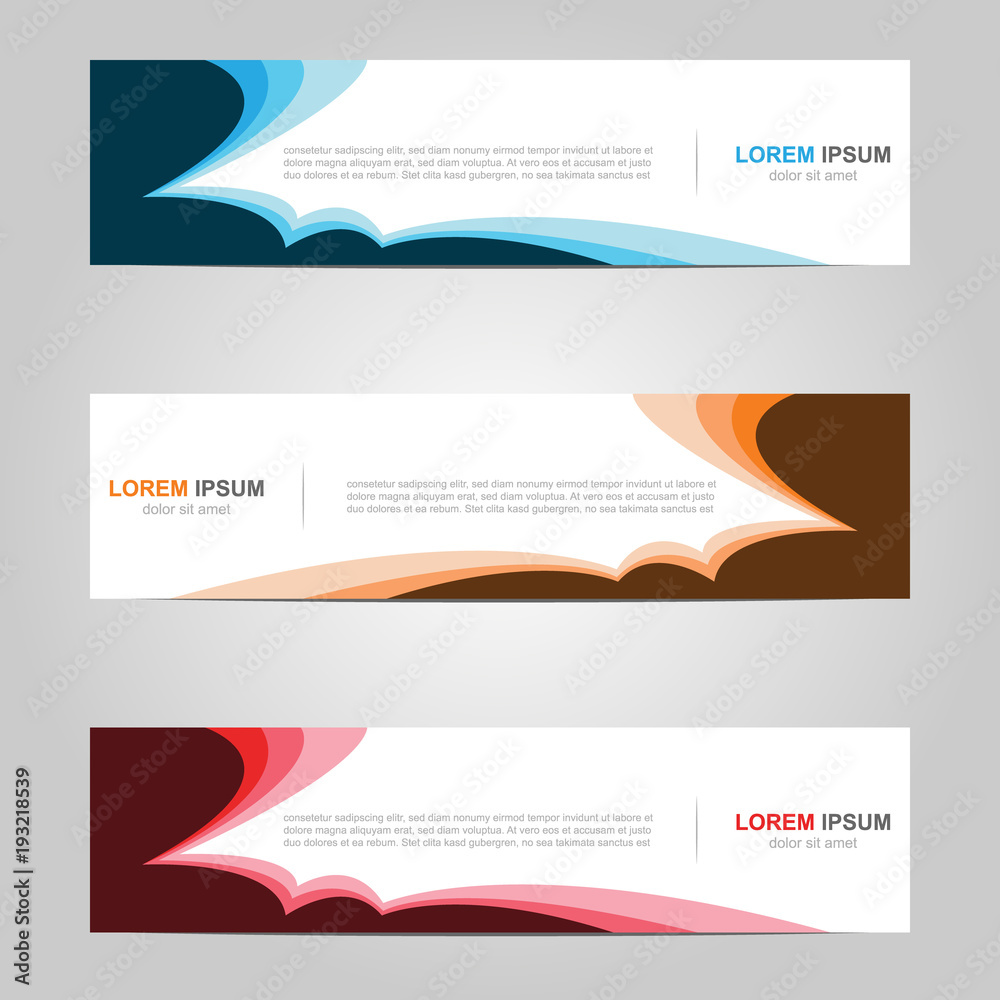 Fototapeta premium Modern Banner template design creative with abstract background