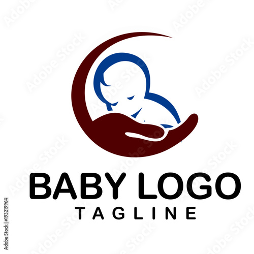 Mom and Baby Logo Vector Template