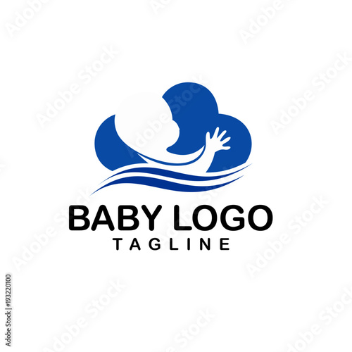 Mom and Baby Logo Vector Template