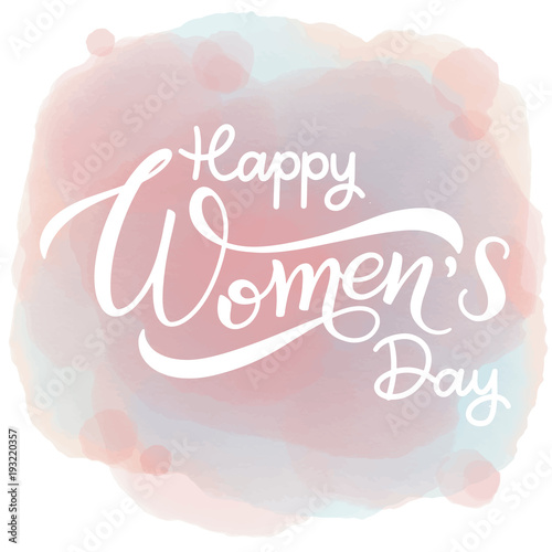 Happy Women's Day Greeting Cards. 8 March lettering. Banner for the International Women's Day