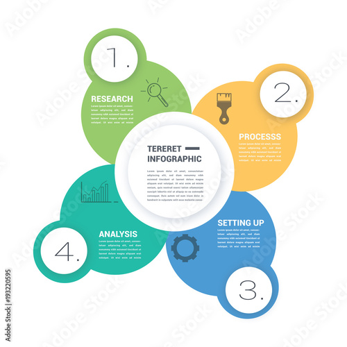business circle meeting infographic elements