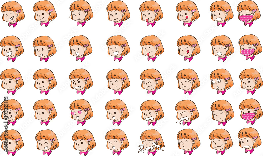 little girl Expression package