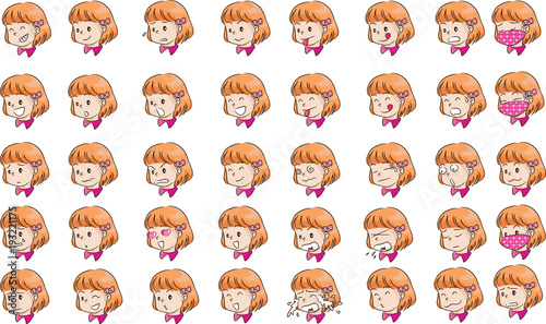 little girl Expression package