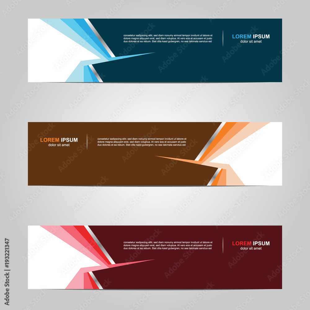 Fototapeta premium Modern Banner template design creative with abstract background