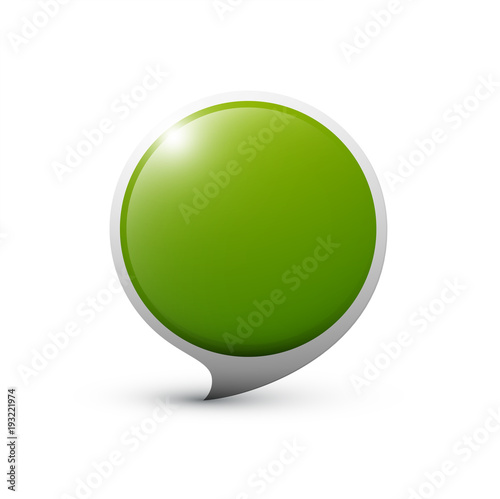 Etiquette rond vert