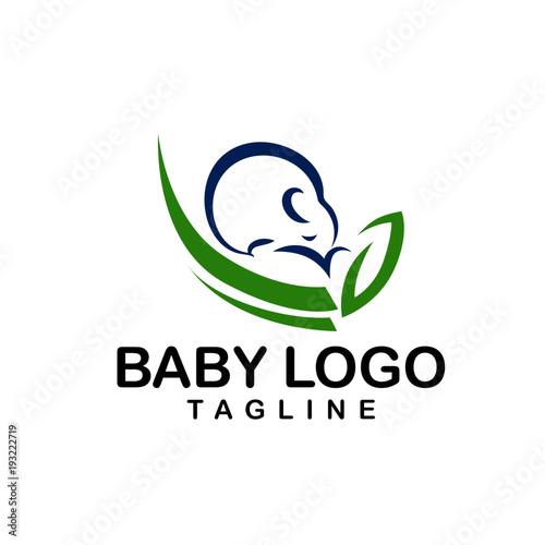 Mom and Baby Logo Vector Template