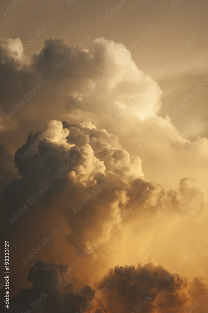 dramatic cloudscape at sunset