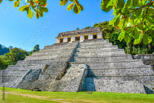 Ancient Mayan ruins of Palenque in Chiapas, Mexico
