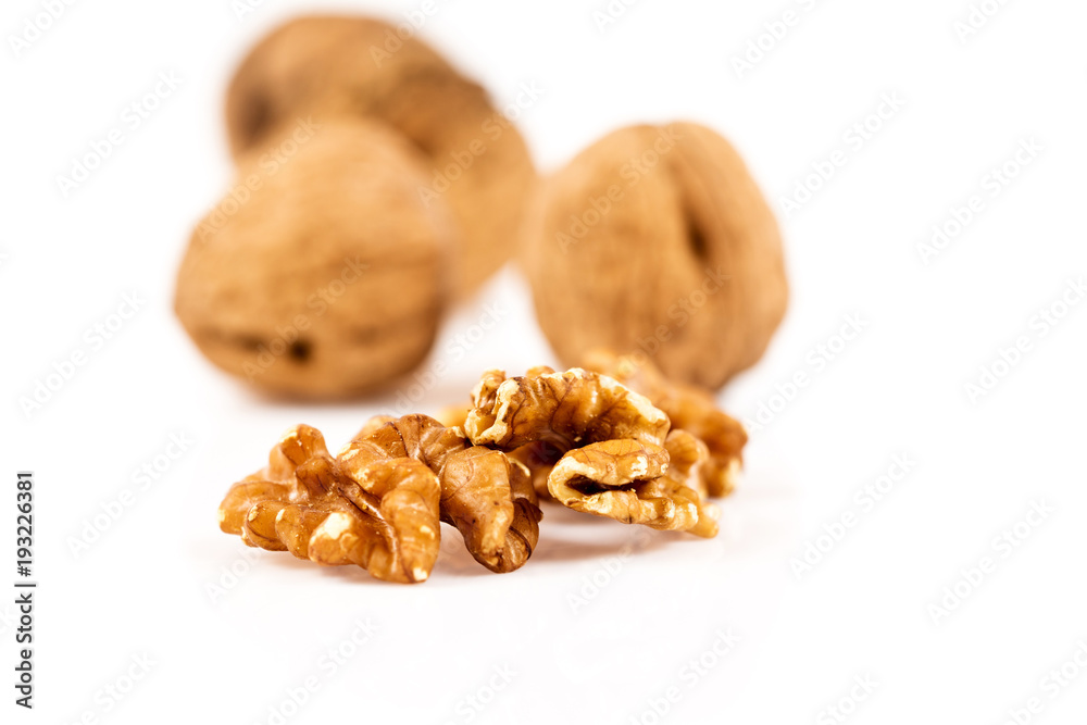 Fototapeta premium Walnut isolated on white