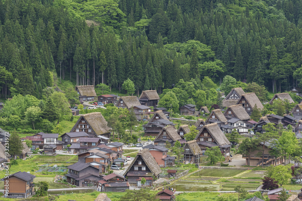Historical village of Shirakawa-go in Japan