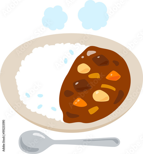カレーライスとスプーン