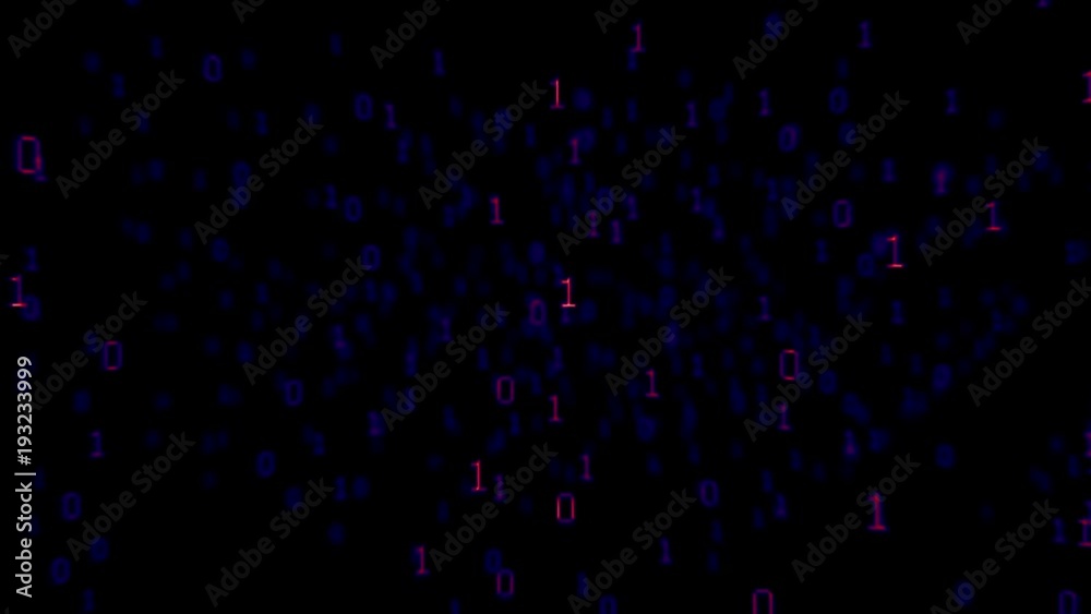 Binary code background. Camera flying through binary numbers. Binary code background. Camera flying through binary numbers.