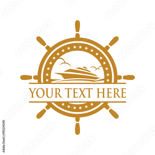Cruise ship sign and symbol logo vector