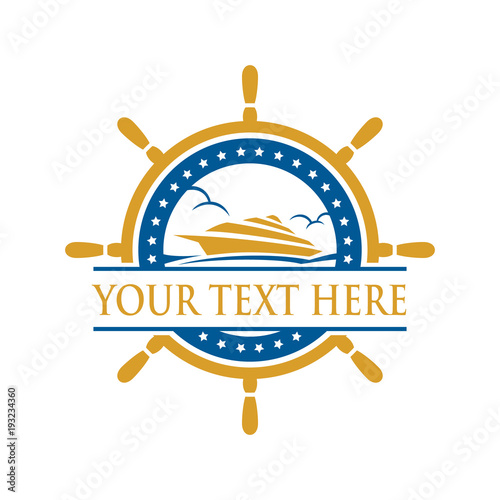 Cruise ship sign and symbol logo vector
