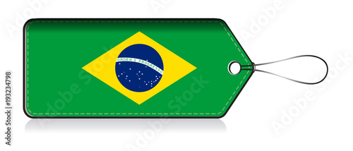 Brazillain flag lable, Label of product made in Brazil