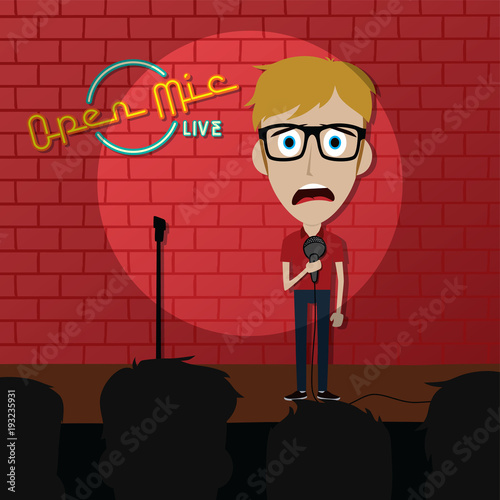 stand up comedy comic guy on stage