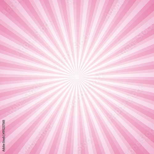striped pink ray burst background vintage vector illustration