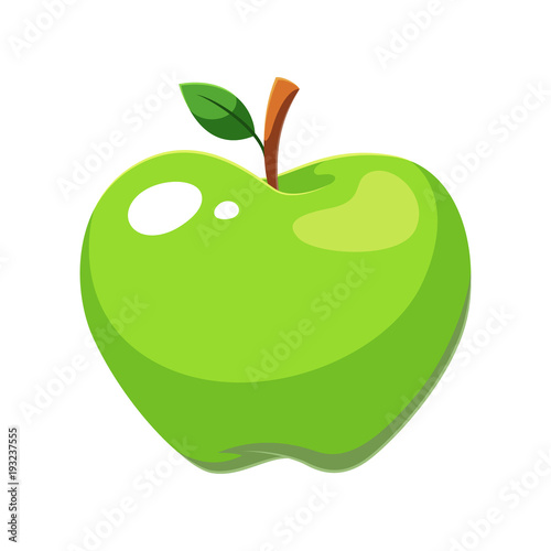 Green apple fruit vector