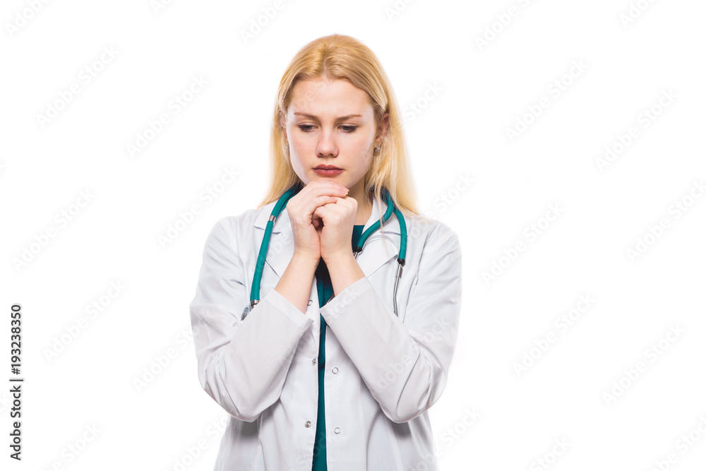 Woman doctor with stethoscope Woman doctor with stethoscope