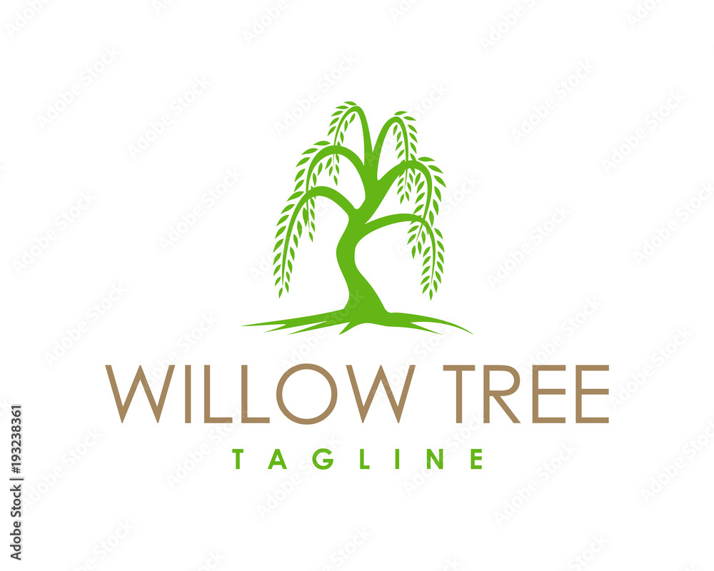 Willow Tree Symbol Logo Vector Stock Vector Adobe Stock