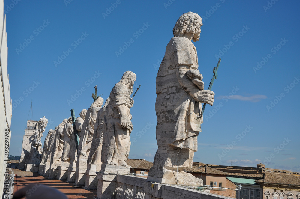 Statues of the apostles. Saint Peter's basilica, Vatican