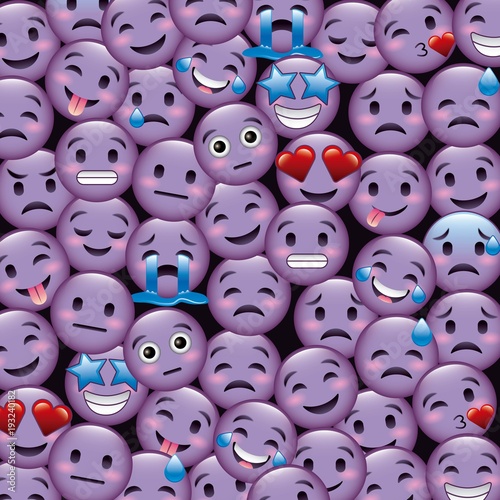 purple smile emoticons wallpaper happy cry sad smiling angry vector illustration