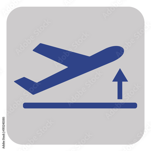 Departure take off plane icon simple