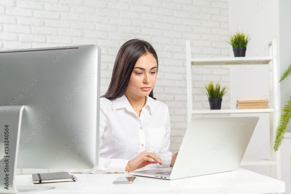 Business woman working in office Business woman working in office