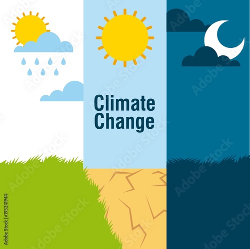 climate change banners landscape raining desert and night scene vector illustration