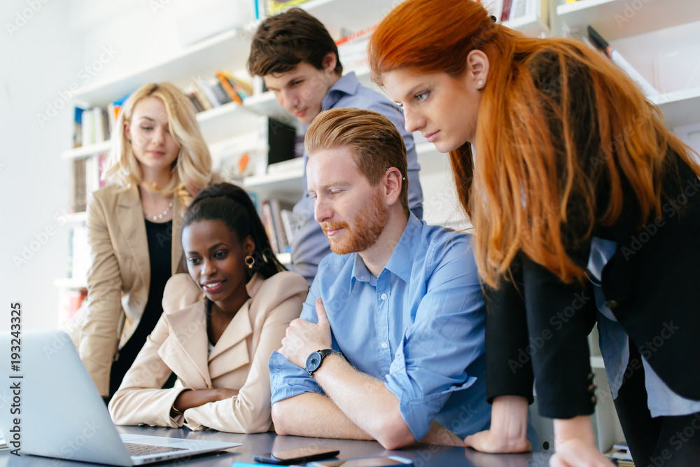 Fototapeta premium Multiethnic people working in modern office