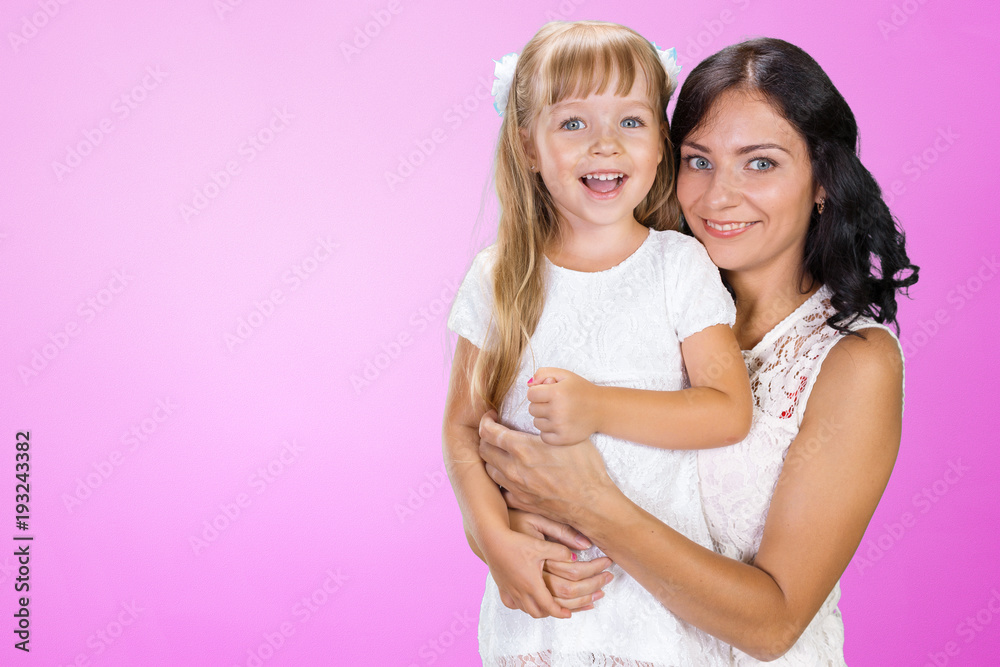 Happy mother and child girl Happy mother and child girl