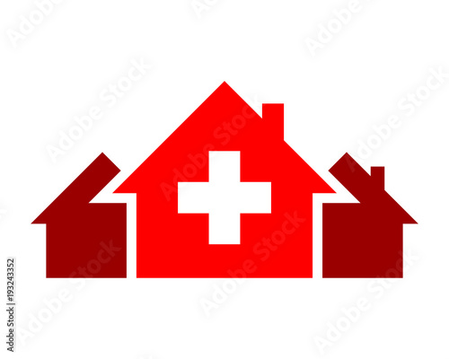 red house medical medicare pharmacy pharmacist clinic image vector