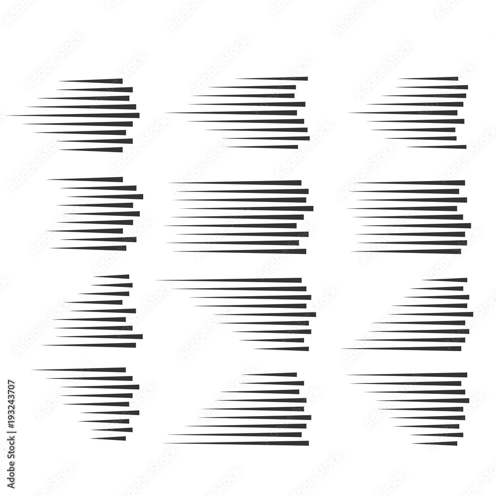 Isolated speed lines the effect of movement Vector Image