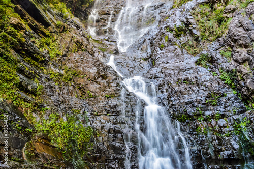 A waterfall in the green land of Langkawi Island, Malaysia.