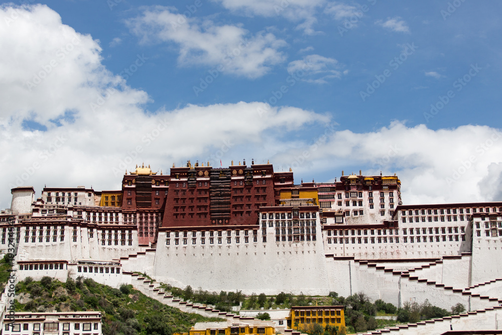 Potala Palace Time Lapse. Dalai lama place. Lhasa, Tibet