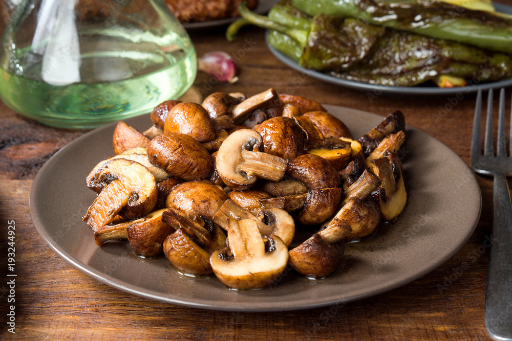 cut barbecue mushrooms and other ingredients on rustic wood cut barbecue mushrooms and other ingredients on rustic wood