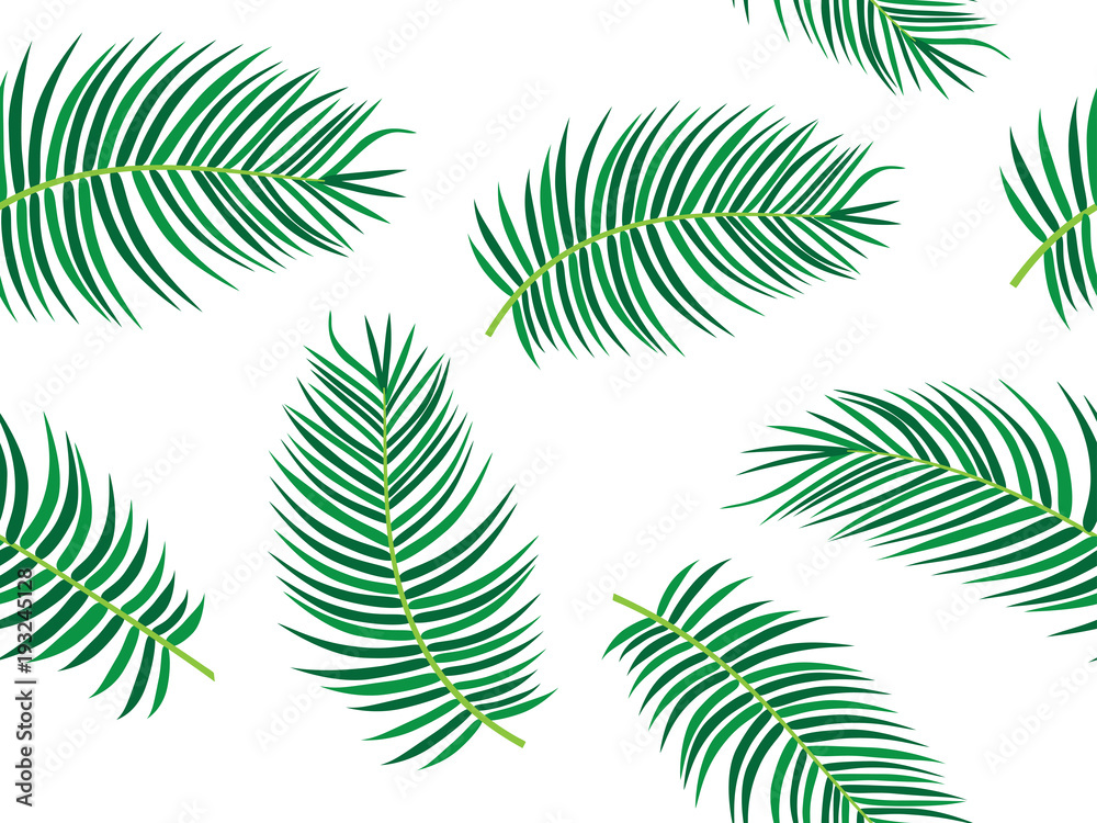 palm tree leaf vector tropical theme seamless pattern palm tree leaf vector tropical theme seamless pattern