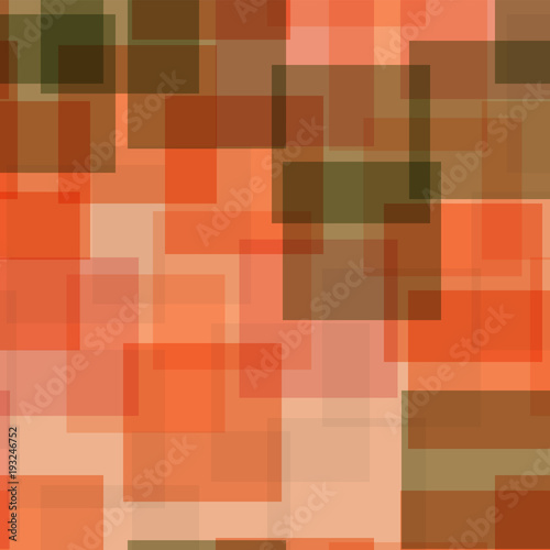 Abstract squares pattern. Pink geometric background. Bewitching random squares. Geometric chaotic decor. Vector illustration.