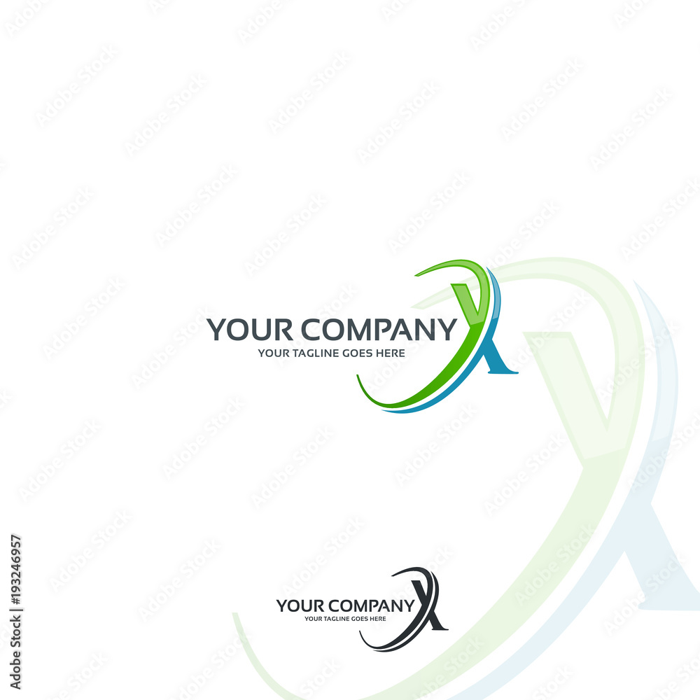 Obraz premium x company logo template