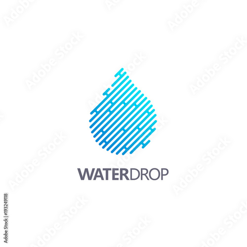 Drop of water vector logo. Clean water, Spa
