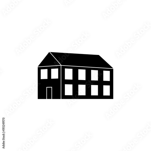 illustration of 3d school building icon. Detailed icon of the building model. Premium quality graphic design. One of the collection icon for websites, web design, mobile app